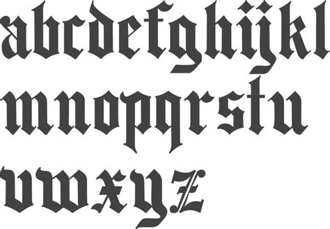 MyFonts: Blackletter typefaces | Tattoo fonts alphabet, Old english font tattoo, Tattoo script fonts