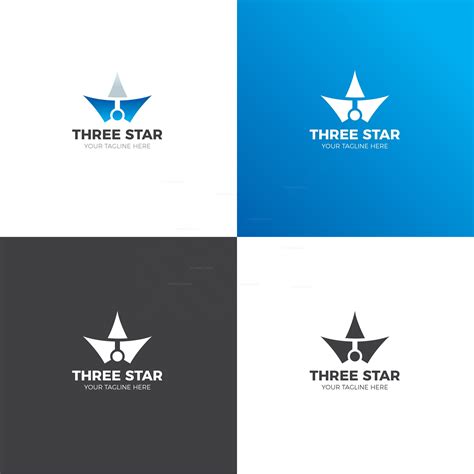 Three Stars Logo Design Template - Graphic Prime | Graphic Design Templates