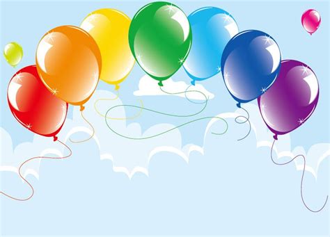 Free Vector Balloons | Rozet, Doğum günü, Balon