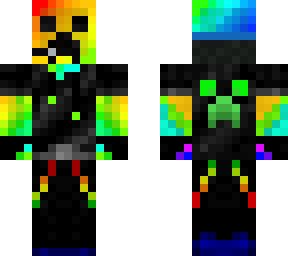 Rainbow Creeper | Minecraft Skin