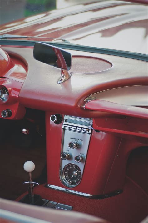 Classic Red Car Interior · Free Stock Photo