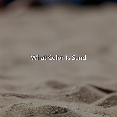 What Color Is Sand - colorscombo.com