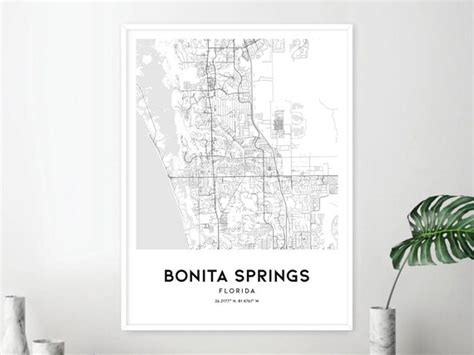 Bonita Springs Map Print Bonita Springs Map Poster Wall Art | Etsy