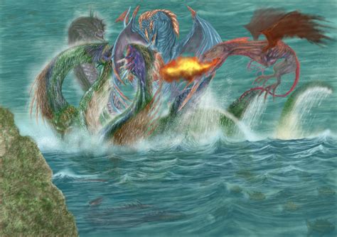 Hydra vs dragons by PabloRemiro on DeviantArt