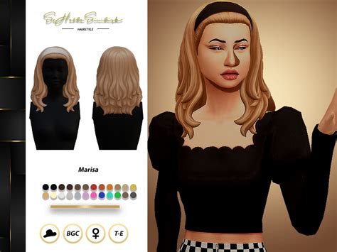 The Sims Resource - Marisa (Hair and Headband) (Set)