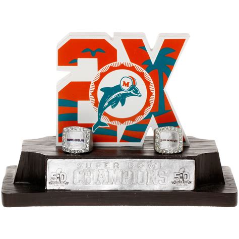 Miami Dolphins 2-Time Super Bowl Champions Commemorative On The Fifty ...