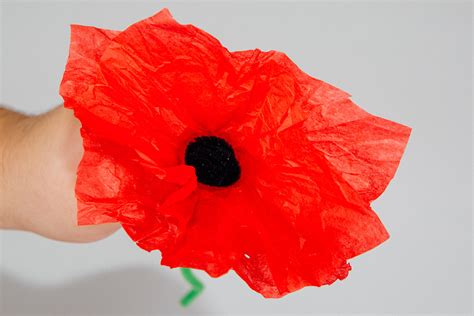 DIY Poppy Flowers for Veterans Day - Playfully