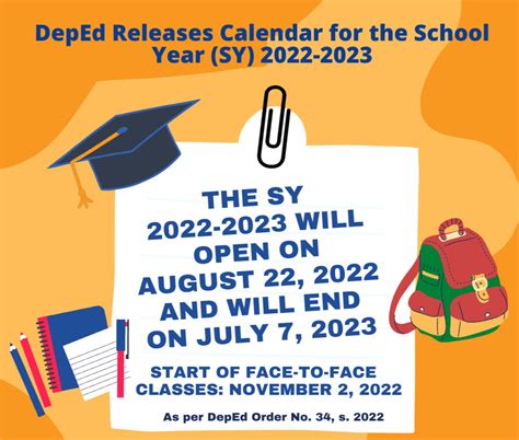 DepEd Guidelines: School Calendar and Activities for School Year 2022-2023 - Education in ...