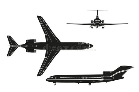 Airplane Side View Silhouette Stock Illustrations – 886 Airplane Side View Silhouette Stock ...