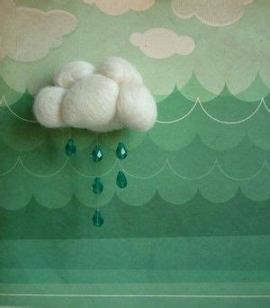 adorable, clouds, cotton balls, craft, cute, diamons, green ... | Elaboración, Manualidades ...