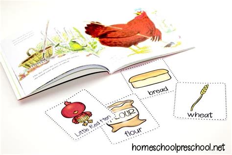 Free Printable Little Red Hen Sequencing Cards for Kids