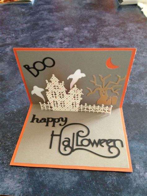 Halloween card, inside! | Cricut cards, Halloween cards, Card making