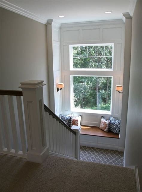Staircase Landing Window Designs | Home stairs design, Stairs design, Staircase window seat