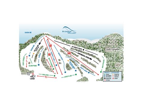 Hidden Valley Ski Trail Map - Eureka Missouri United States • mappery