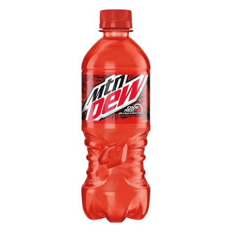 Mountain Dew Code Red Cherry Flavor Soda, Pack of 24 - 20oz Bottles ...