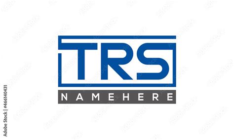 TRS Letters Logo With Rectangle Logo Vector Stock Vector | Adobe Stock