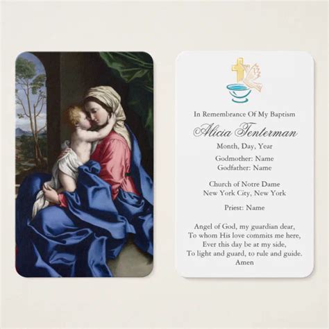 Baptism Prayer | Virgin & Child Embracing | Zazzle