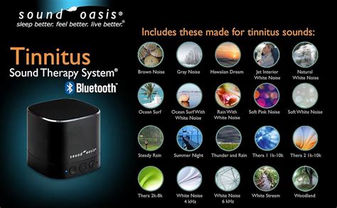 Amazon.com: Sound Oasis® Bluetooth® Tinnitus Sound Therapy System®, Sleep Better, Help Manage ...