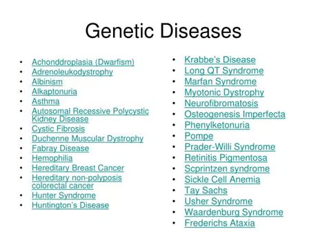 PPT - Genetic Diseases PowerPoint Presentation, free download - ID:5372232