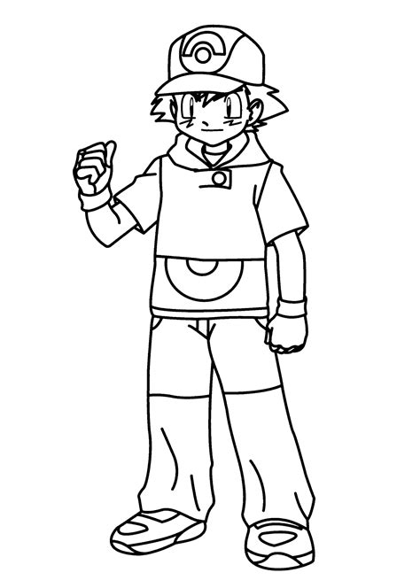 Boy from Pokemon anime coloring pages for kids, printable free Brock Pokemon, Baby Pokemon, Wild ...