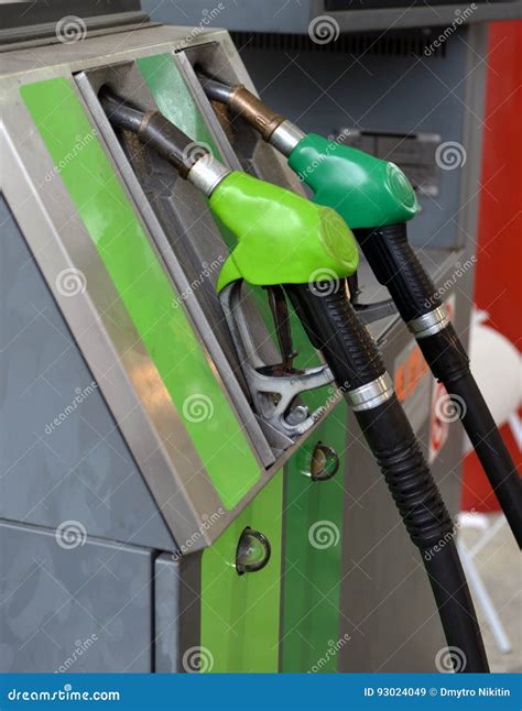 Fuel Nozzle at a Gas Station Stock Image - Image of transport, refill ...