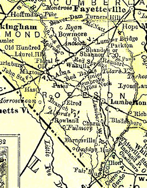 Robeson County Map - 1895