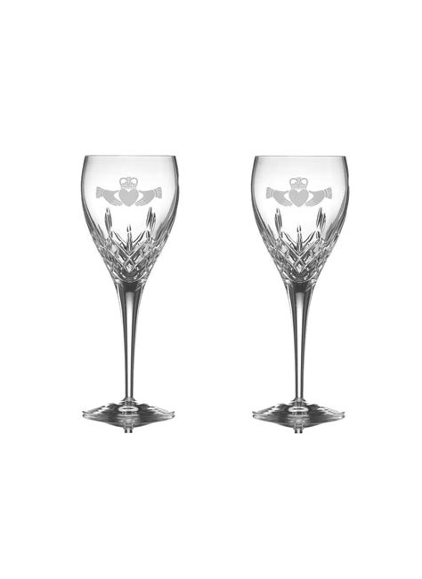 Galway Crystal Claddagh Goblets (Pair) | Blarney