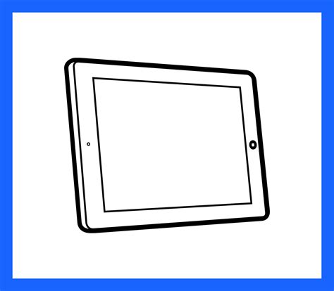 Tablet outline icon vector illustration 7650975 Vector Art at Vecteezy