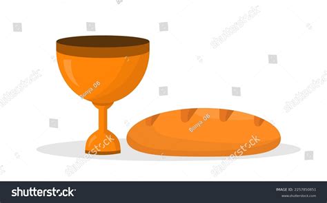 Church Communion Lords Supper Bread Wine Stock Vector (Royalty Free ...