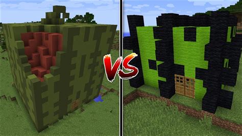 Minecraft MELON HOUSE VS CACTUS HOUSE MOD / FRUIT BUILD BATTLE ...