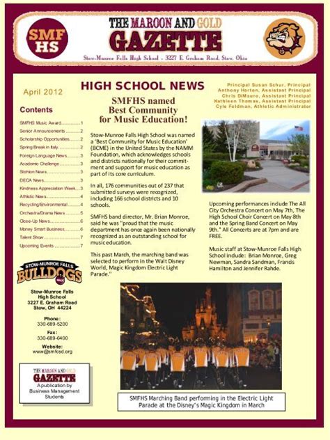 HIGH SCHOOL NEWS - Stow Munroe Falls City School District