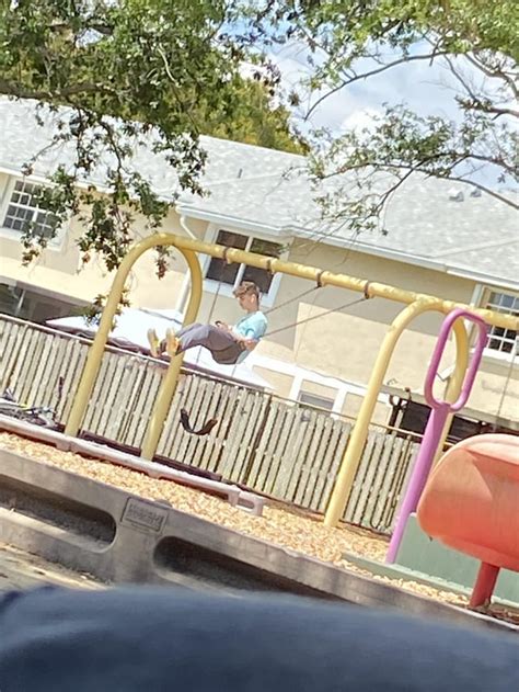 Steve cosplayer sighted playing on the swings : r/CasualSteve