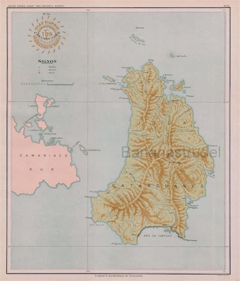 1900 Rare Antique Map of Catanduanes Philippines Map 14 | Etsy