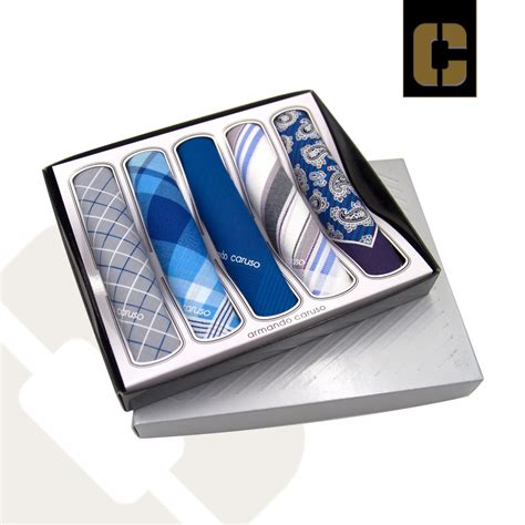 Armando Caruso Men's Executive Handkerchief Set 18"x18" - 5 pcs in Gift box | Shopee Philippines