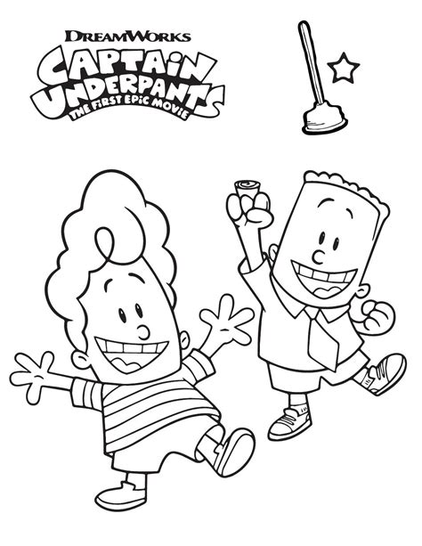 Coloring Page 3 Captain Underpants