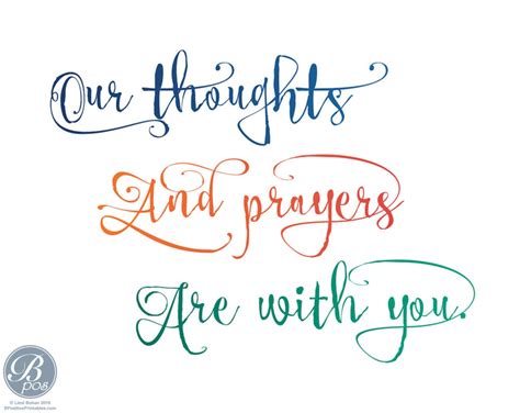 Our Thoughts and Prayers Card Encouragement Sympathy - Etsy