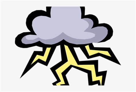 Storm Cloud Clipart - Cartoon Thunder And Lightning Transparent PNG ...