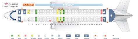 Seat Map and Seating Chart Boeing 737 800 Virgin Australia | Airbus ...