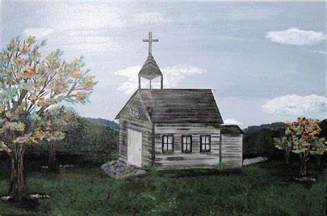 Old Country Church Painting by Shannon Barnes