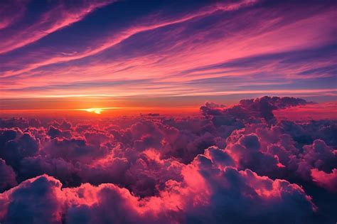 Premium Photo | Dramatic sunset sky landscape background