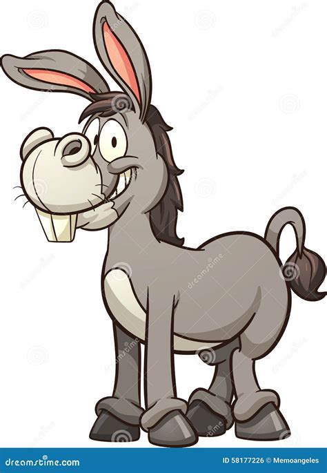 Cartoon donkey stock vector. Illustration of clip, character - 58177226