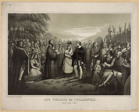 The wedding of Pocahontas with John Rolfe / Geo Spohni. | Library of ...