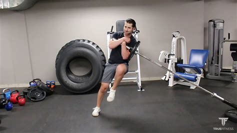 Landmine Leaning Single Leg Squat - YouTube