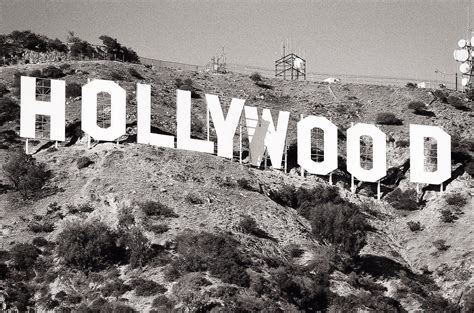 The Hollywood Sign Black and White Photo, Los Angeles Black and White ...