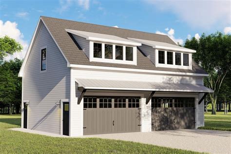 Plan 135017GRA: 4-Car Detached Garage Plan with Garage Apartment Above ...