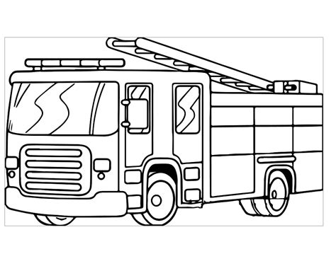 Fire Truck Coloring Pages - Free Printable Coloring Pages for Kids