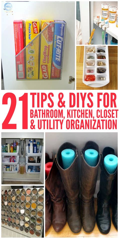 21 Tips and DIY Organization Ideas for the Home