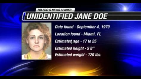 Cold Case: Police looking to identify Jane Doe found dead in Florida, thought to be from Ohio ...