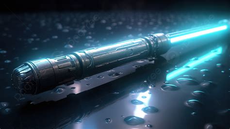 Star Wars Light Saber With Water Drops On It Background, 3d Lightsaber ...