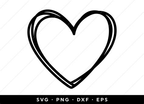 Doodle Heart SVG Hand Drawn Heart SVG Heart Clip Art Heart - Etsy UK